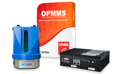 gexcel OPMMS system for open pit mines monitoring with teledyne-optech long range laser scanner
